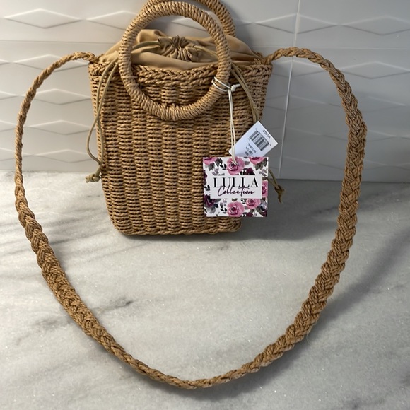 NWT LULLA COLLECTION BY BINDYA STRAW CROSSBODY BAG 8 1/2” x 7” - Picture 6 of 7